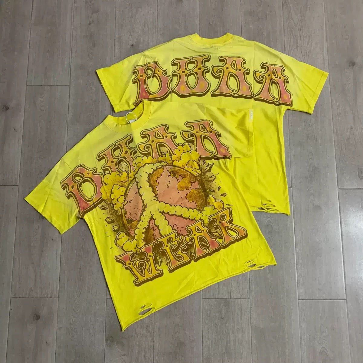 DUAA 2026SS Distressed Rhinestone Tee