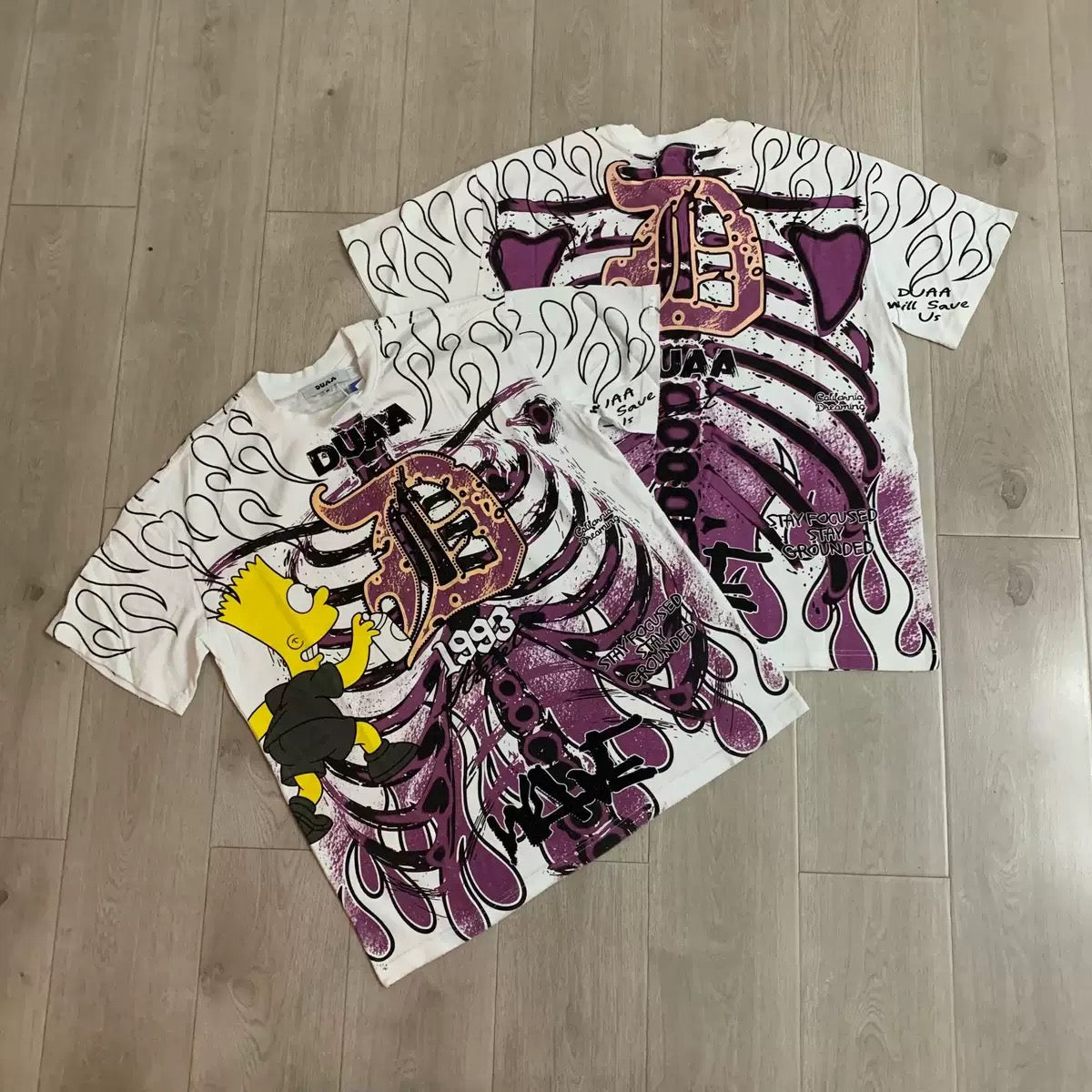 DUAA 2026SS Distressed Rhinestone Tee