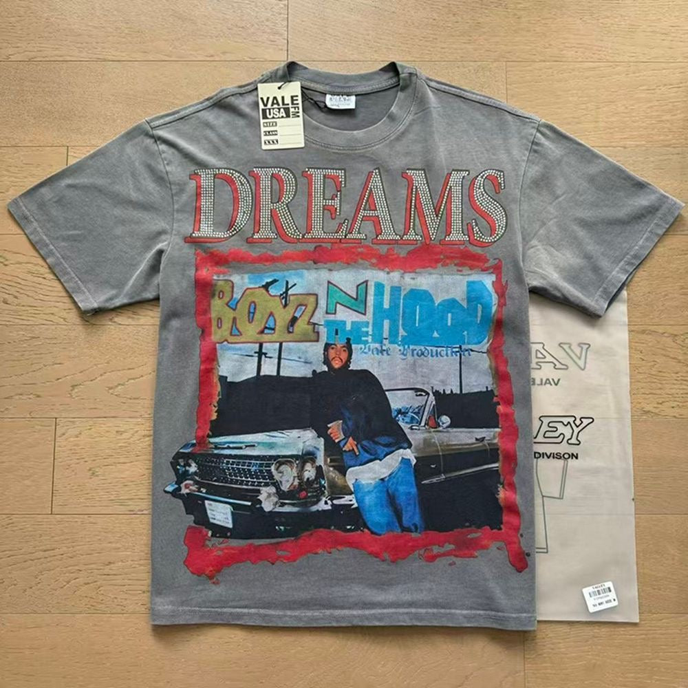 Vale Lives Forever Distressed Rhinestone T-Shirt Collection