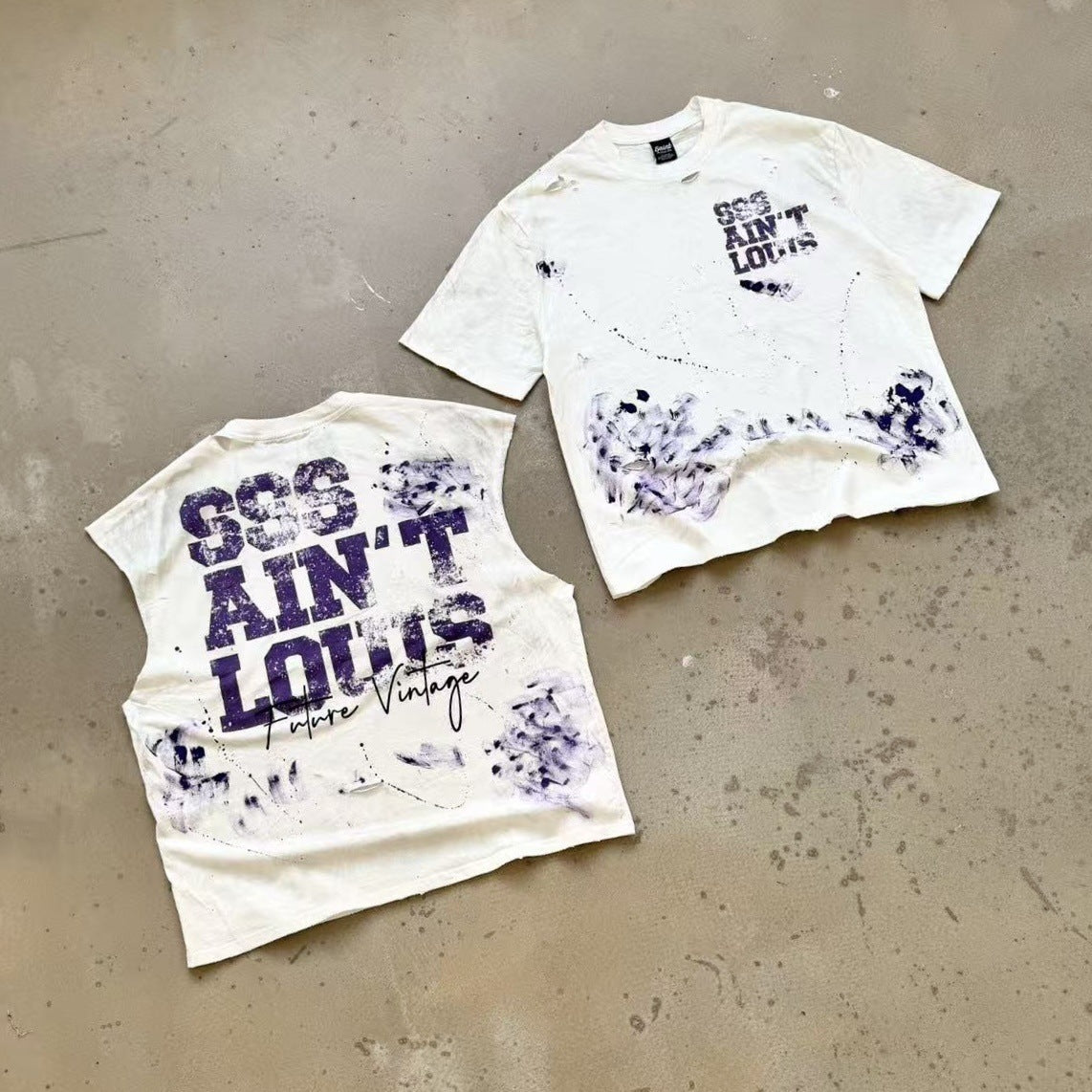 RRR & SAINT Washed Graphic Sleeveless Tee