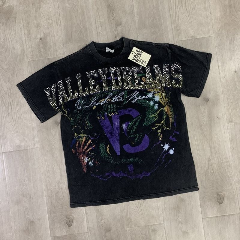 Vale Lives Forever Distressed Rhinestone T-Shirt Collection