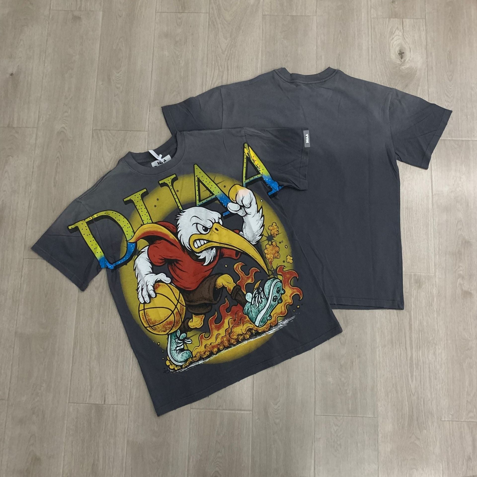 DUAA 2026SS Distressed Rhinestone Tee