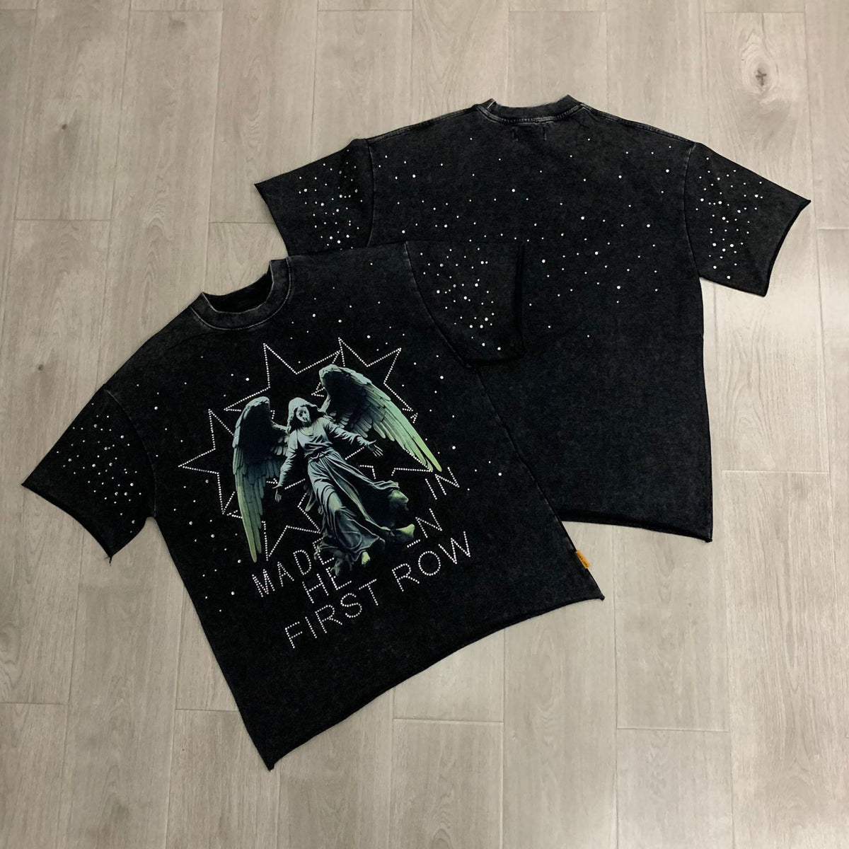 FIRSTROW Washed Rhinestone T-Shirt Collection