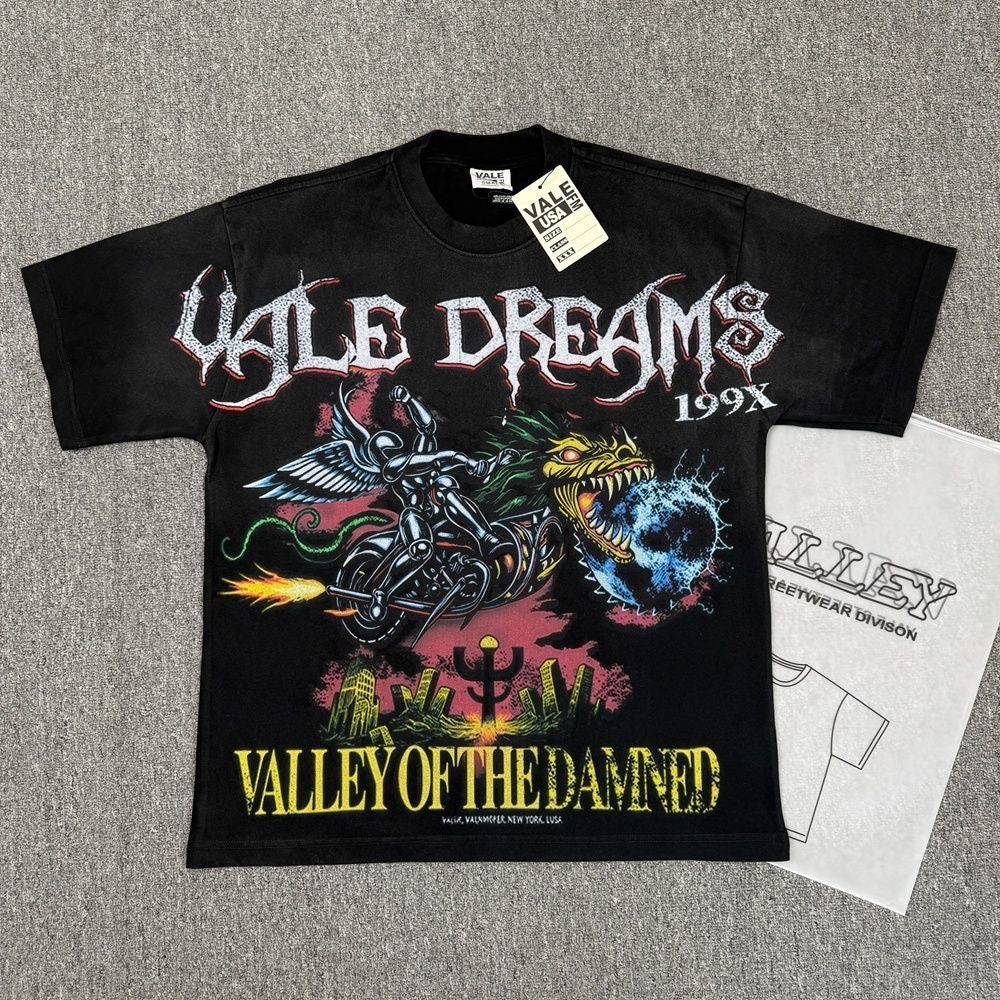 Vale Lives Forever Distressed Rhinestone T-Shirt Collection
