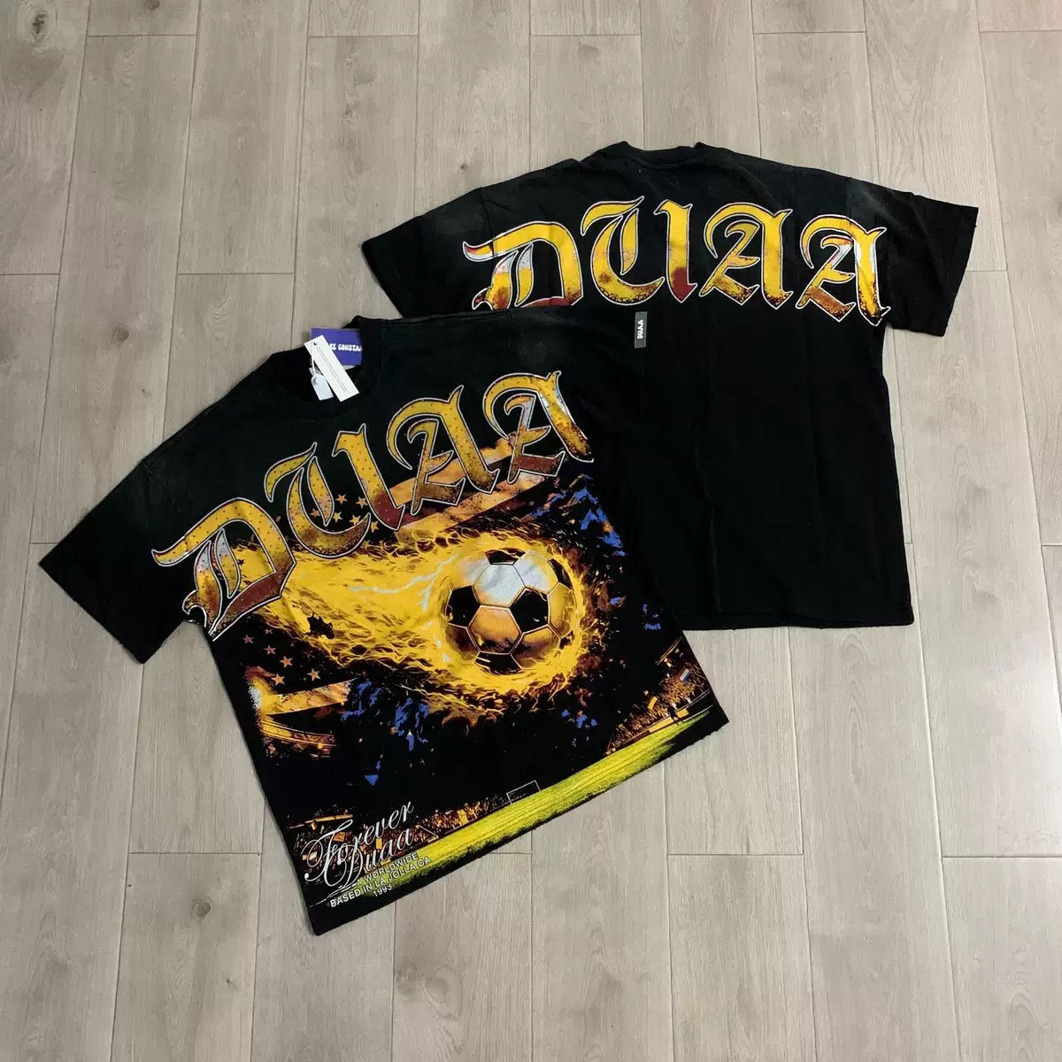 DUAA 2026SS Distressed Rhinestone Tee