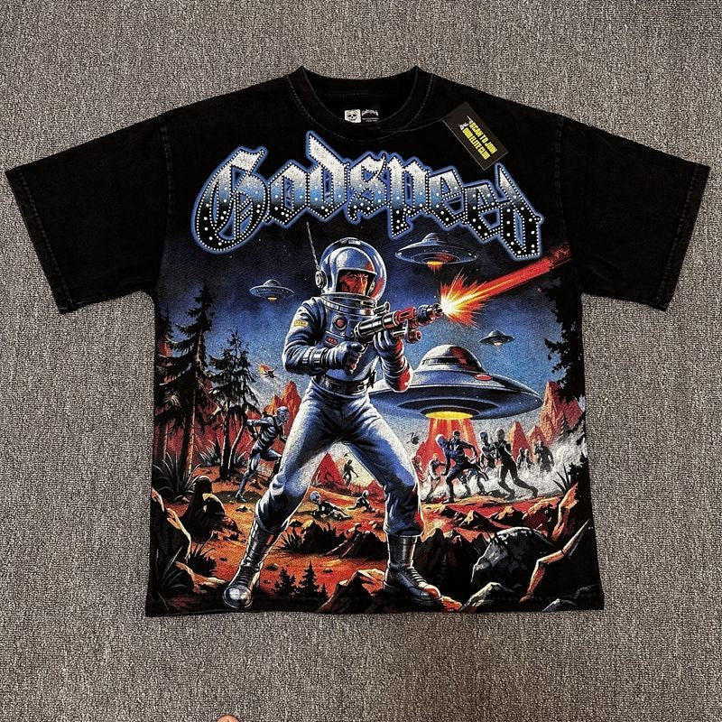 GODSPEED 2026 Rhinestone Graphic T-Shirt Collection
