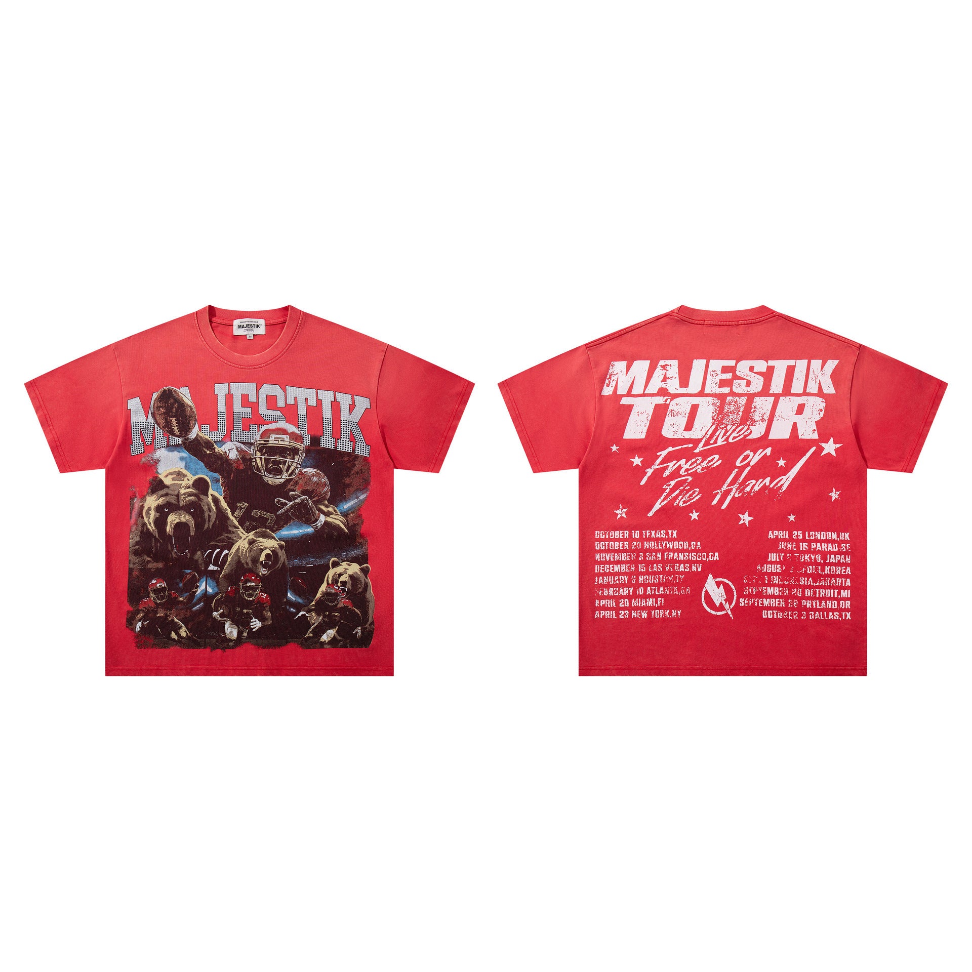 MAJESTIK Washed Rhinestone T-Shirt Collection