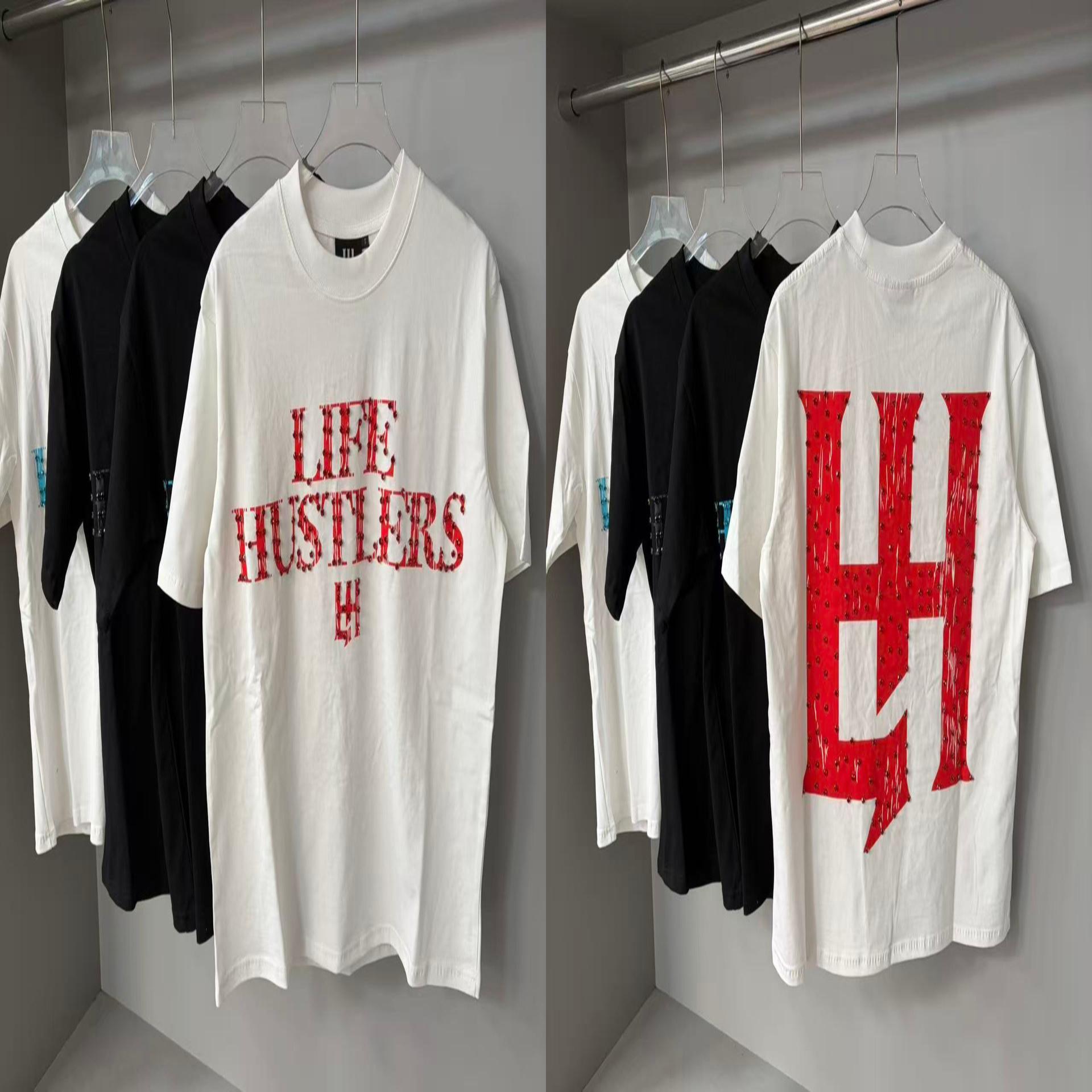 LIFE HUSTLERS Rhinestone Graphic T-Shirt Collection
