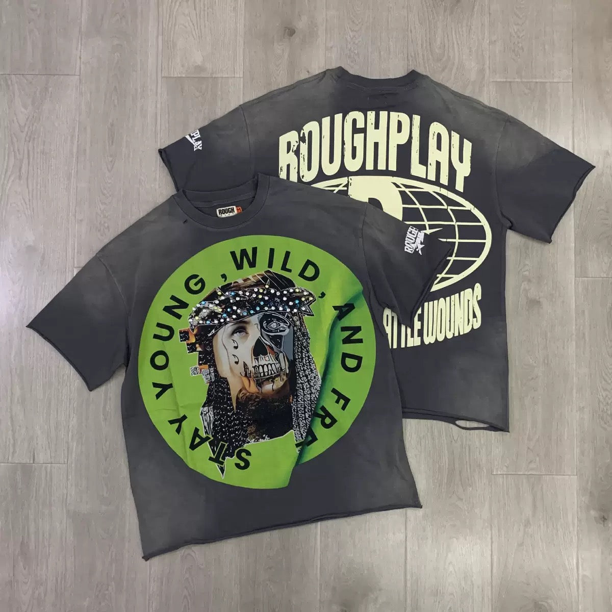RoughPlay Rhinestone Streetwear T-Shirt