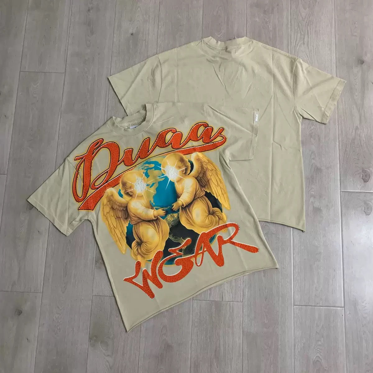 DUAA 2026SS Distressed Rhinestone Tee
