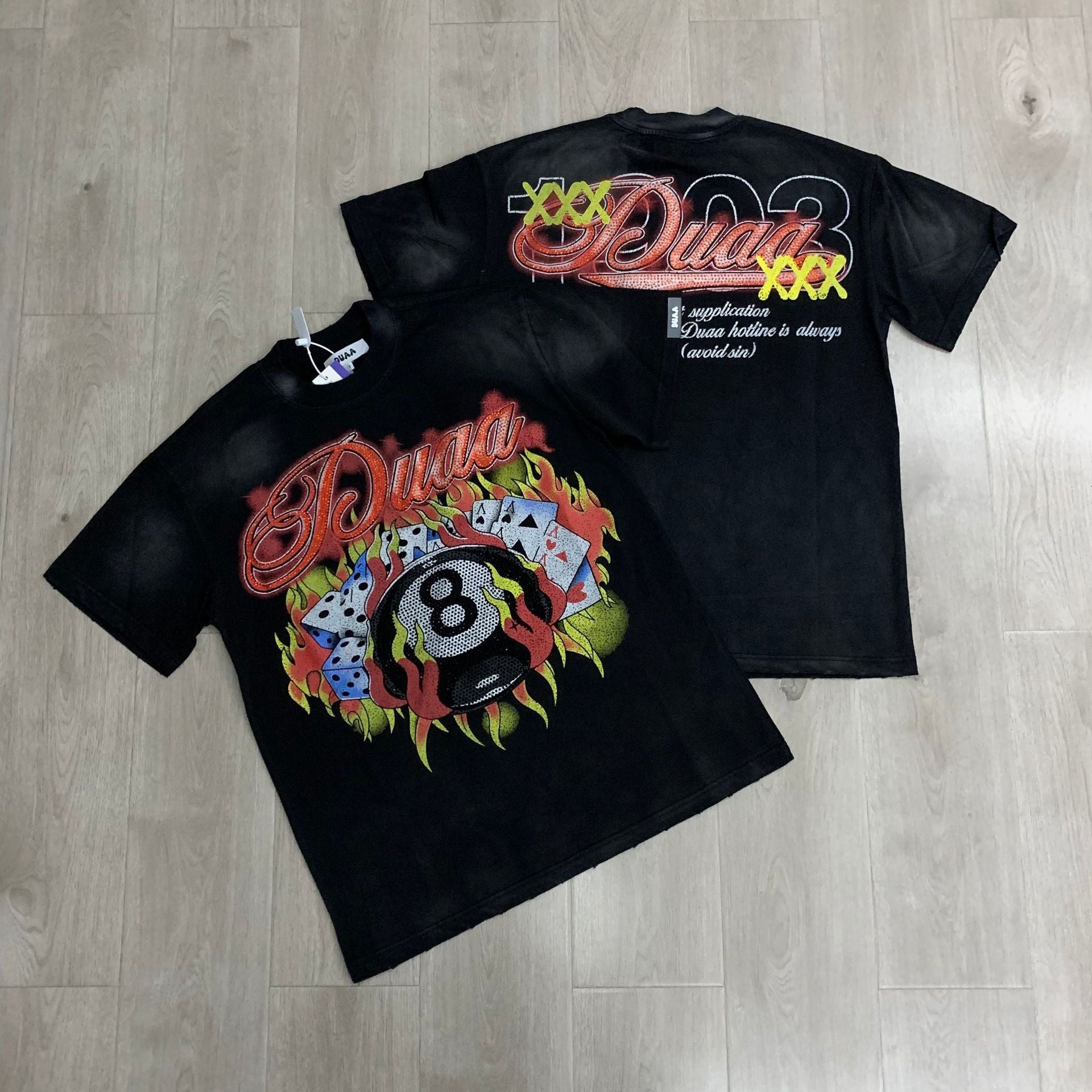 DUAA 2026SS Distressed Rhinestone Tee