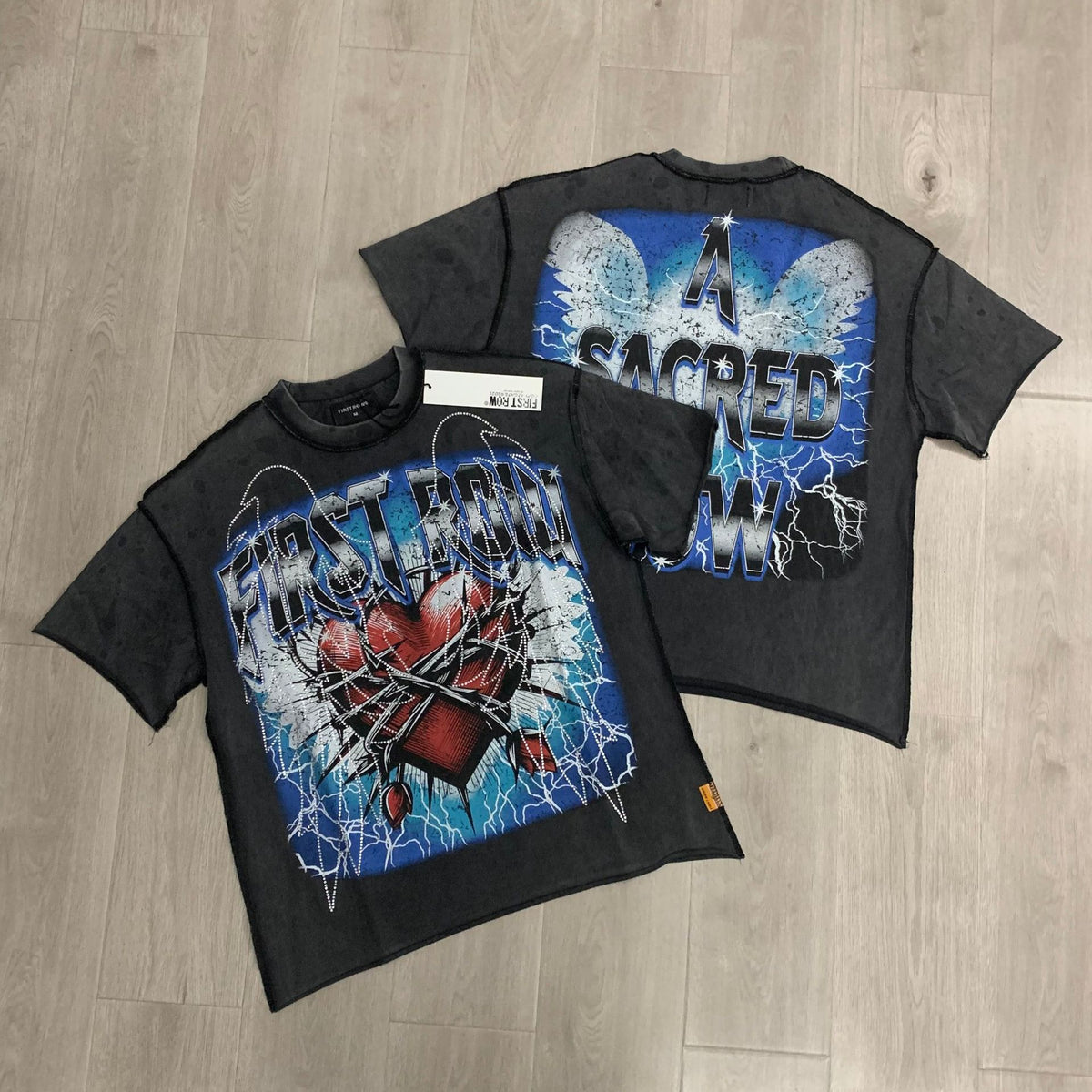 FIRSTROW Washed Rhinestone T-Shirt Collection