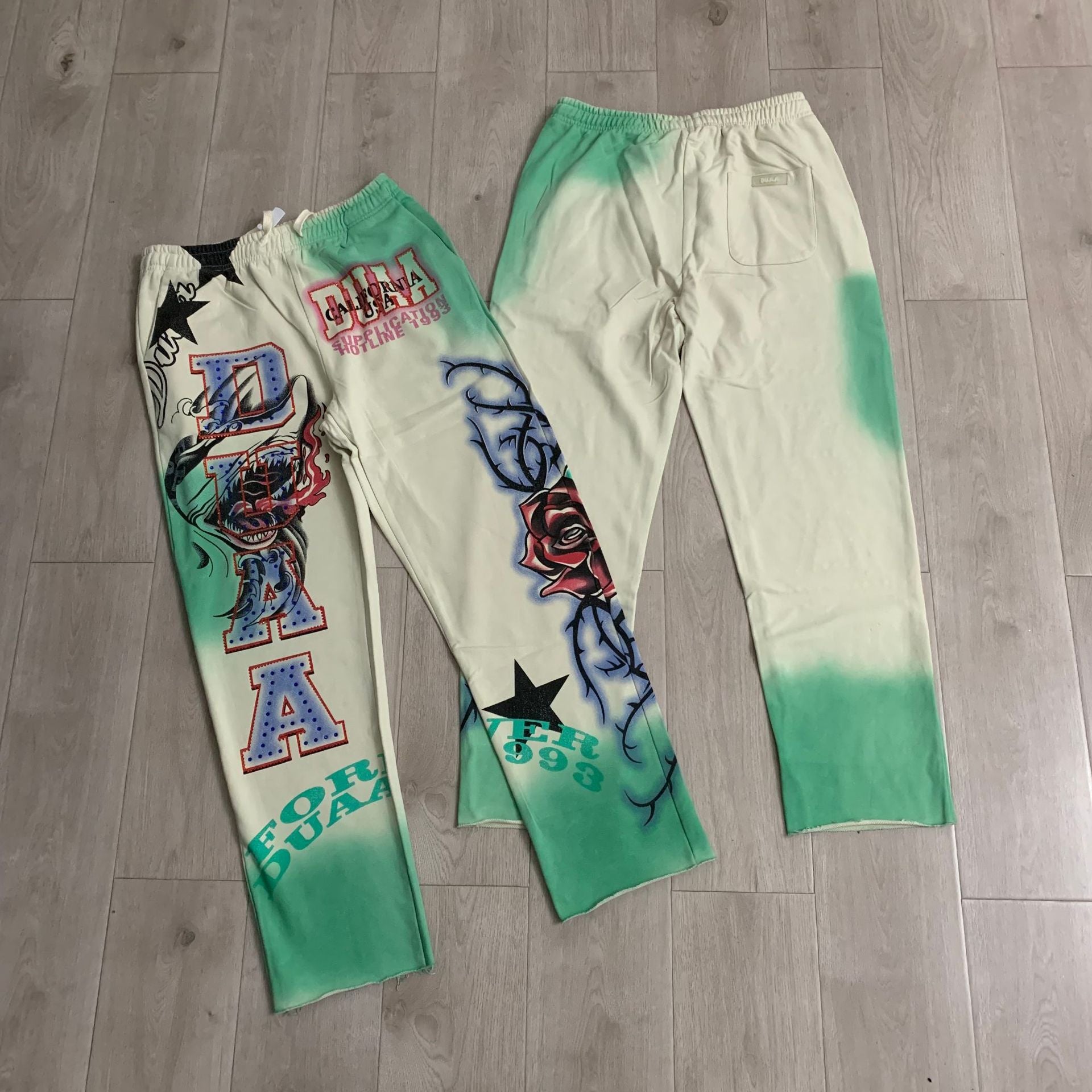 DUAA 2026 Rhinestone Washed Sweatpants