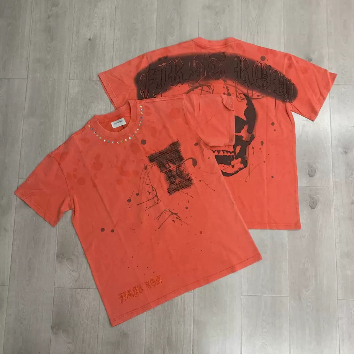 FIRSTROW Washed Rhinestone T-Shirt Collection