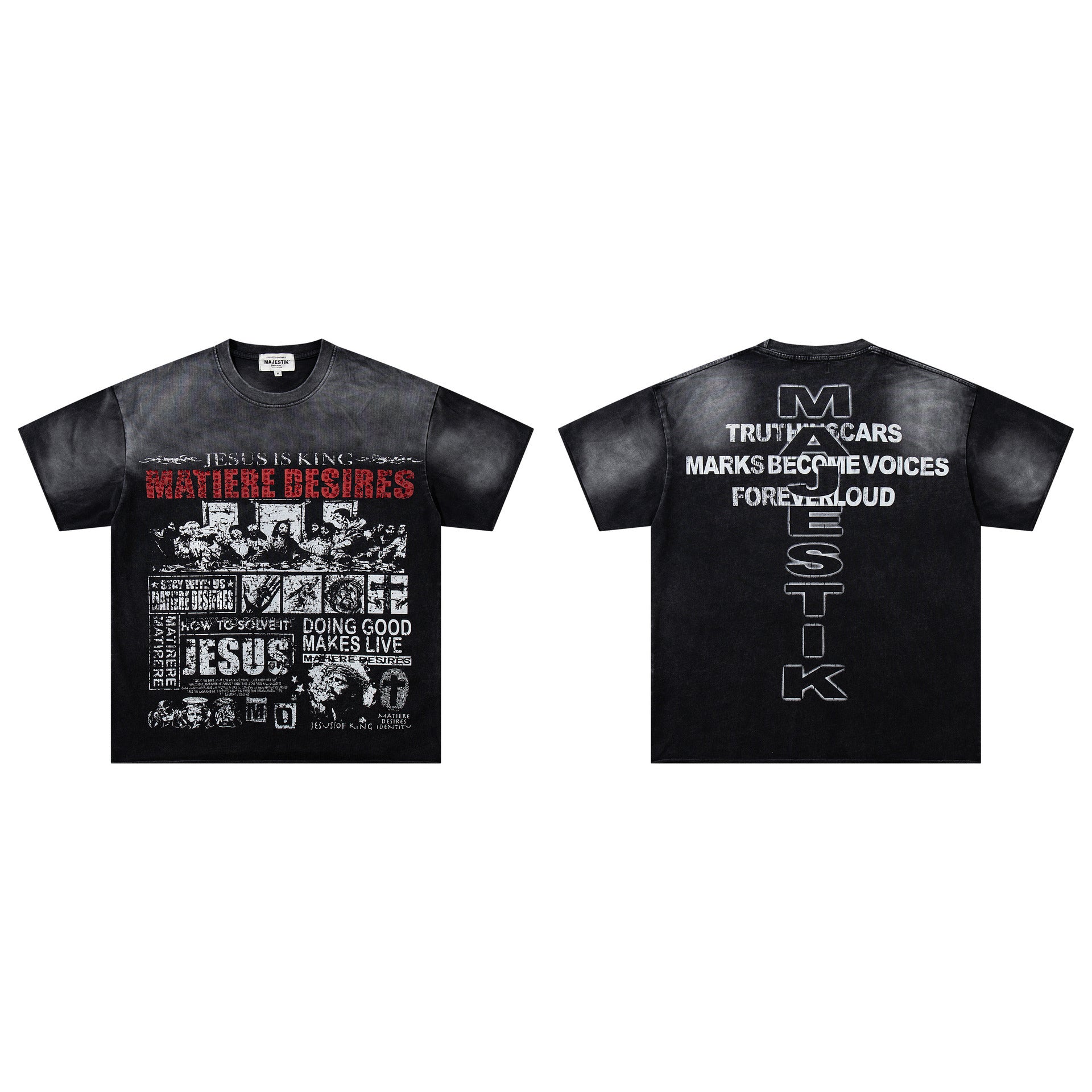 MAJESTIK Washed Rhinestone T-Shirt Collection