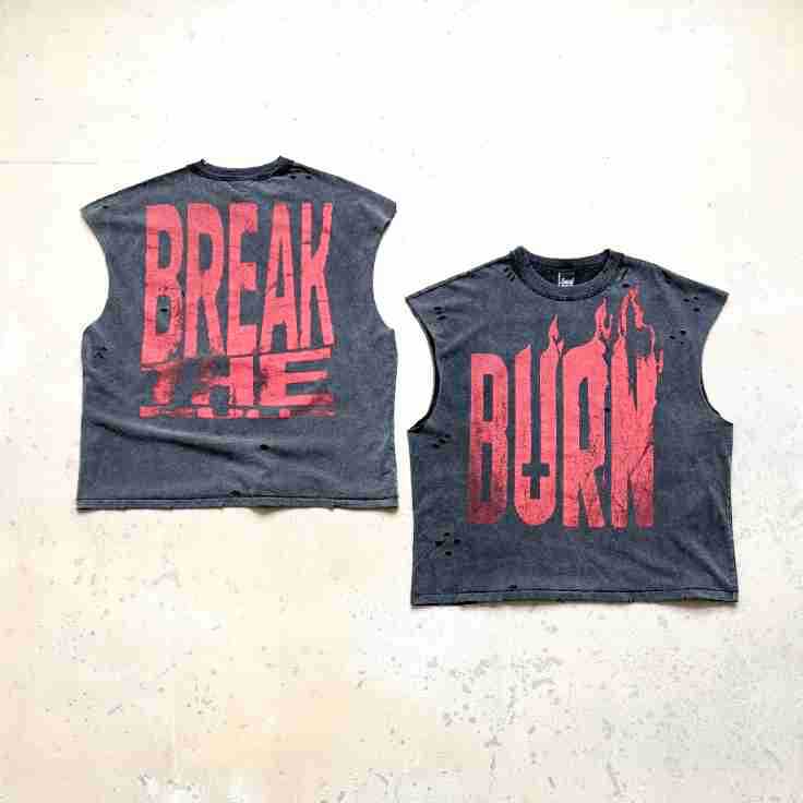 RRR & SAINT Washed Graphic Sleeveless Tee