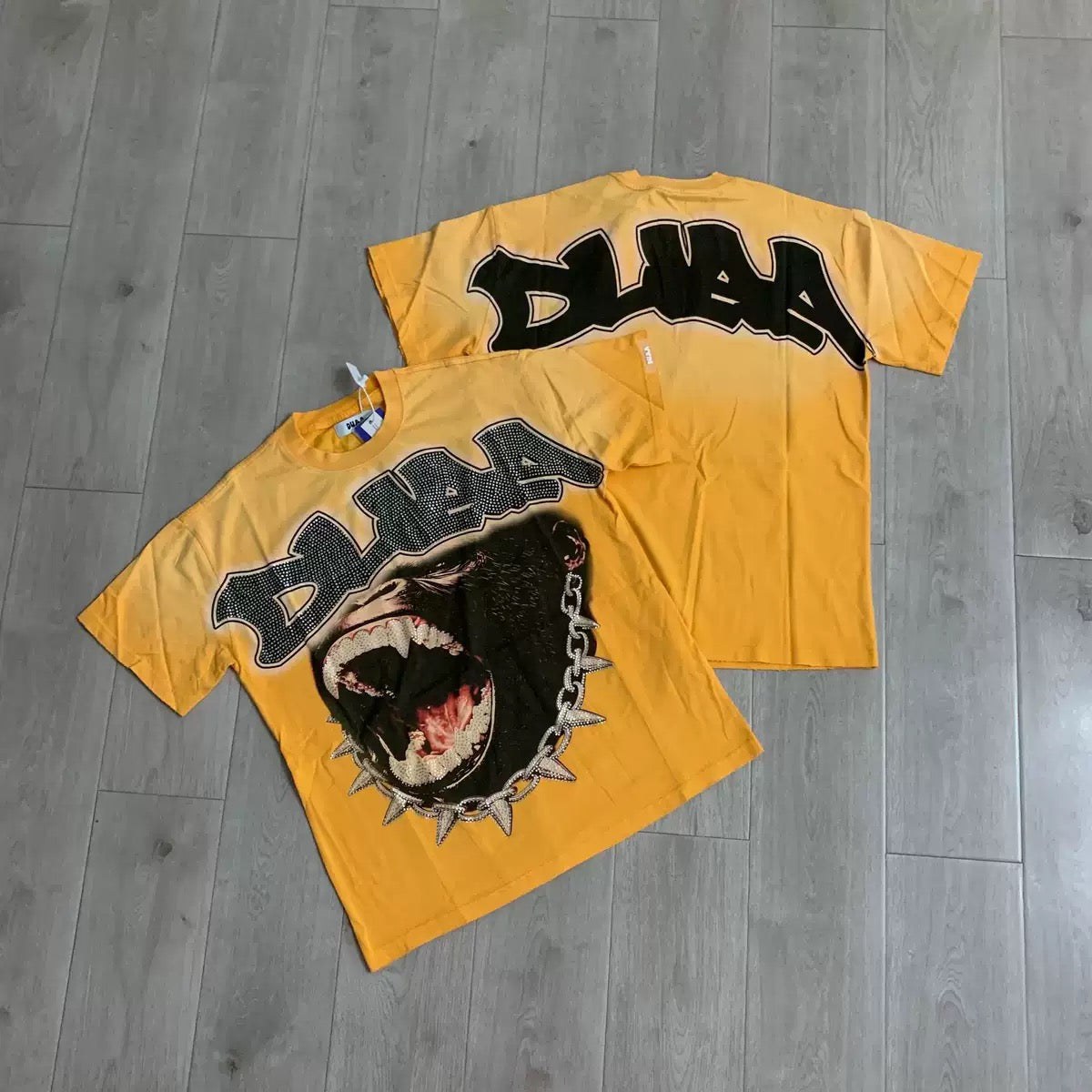 DUAA 2026SS Distressed Rhinestone Tee
