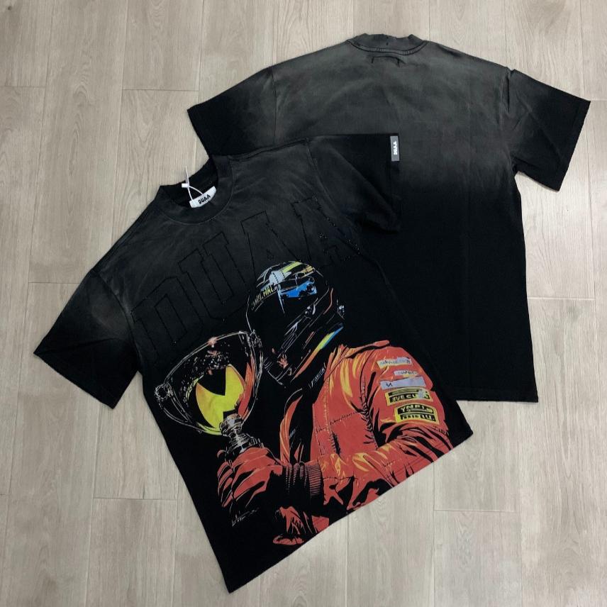 DUAA 2026SS Distressed Rhinestone Tee
