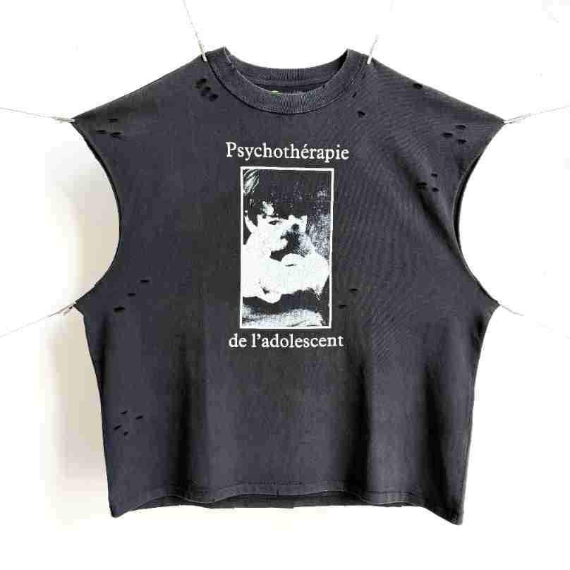 RRR & SAINT Washed Graphic Sleeveless Tee