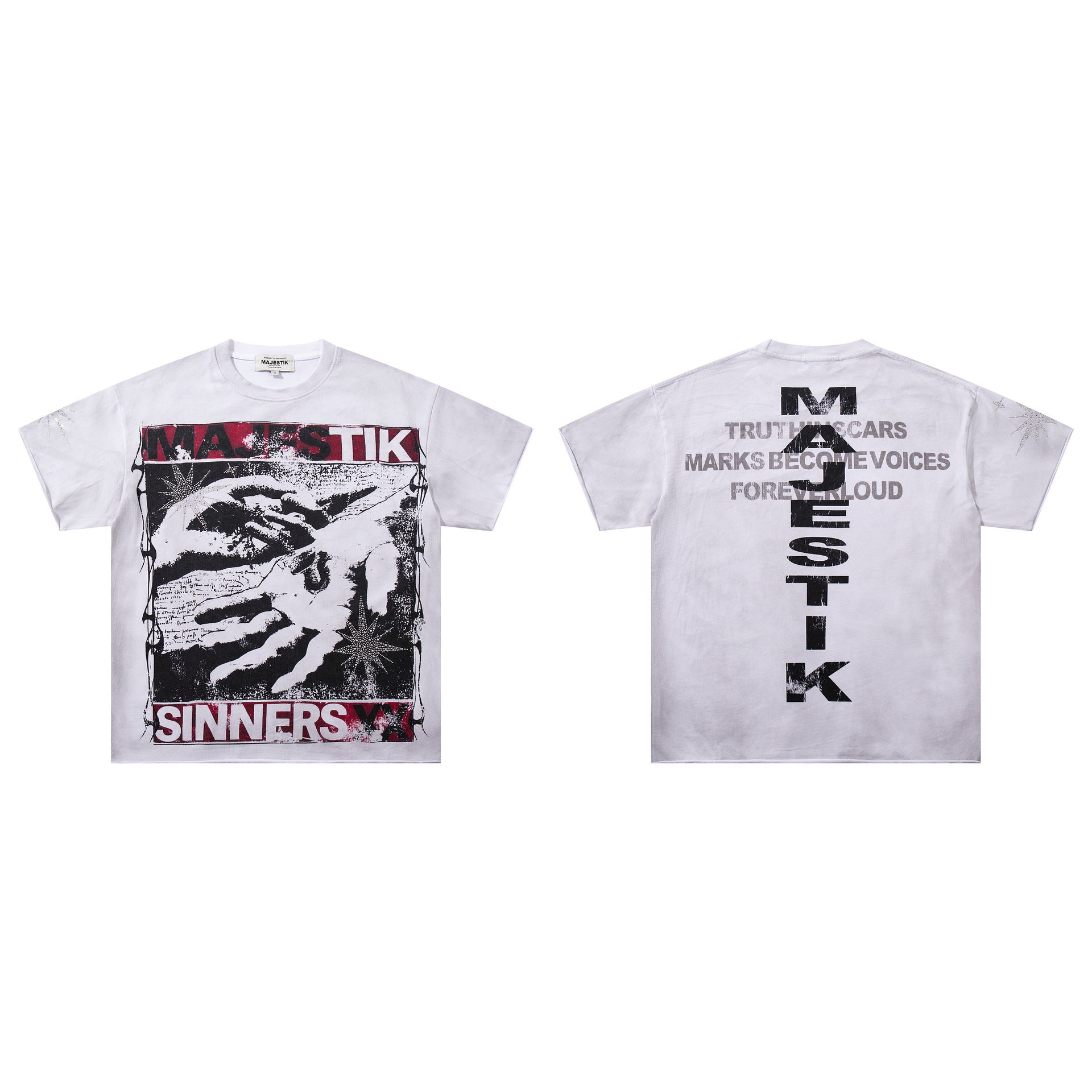 MAJESTIK Washed Rhinestone T-Shirt Collection
