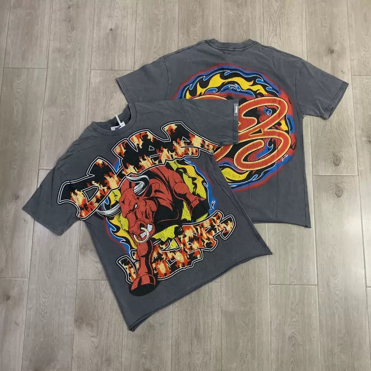 DUAA 2026SS Distressed Rhinestone Tee