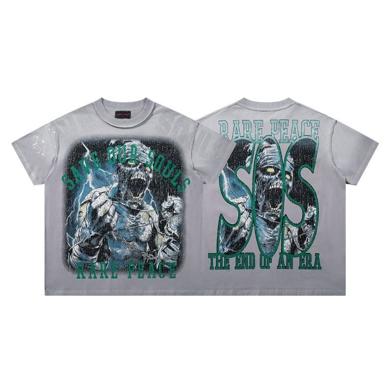 RARE PEACE Boxy Rhinestone T-Shirt Collection