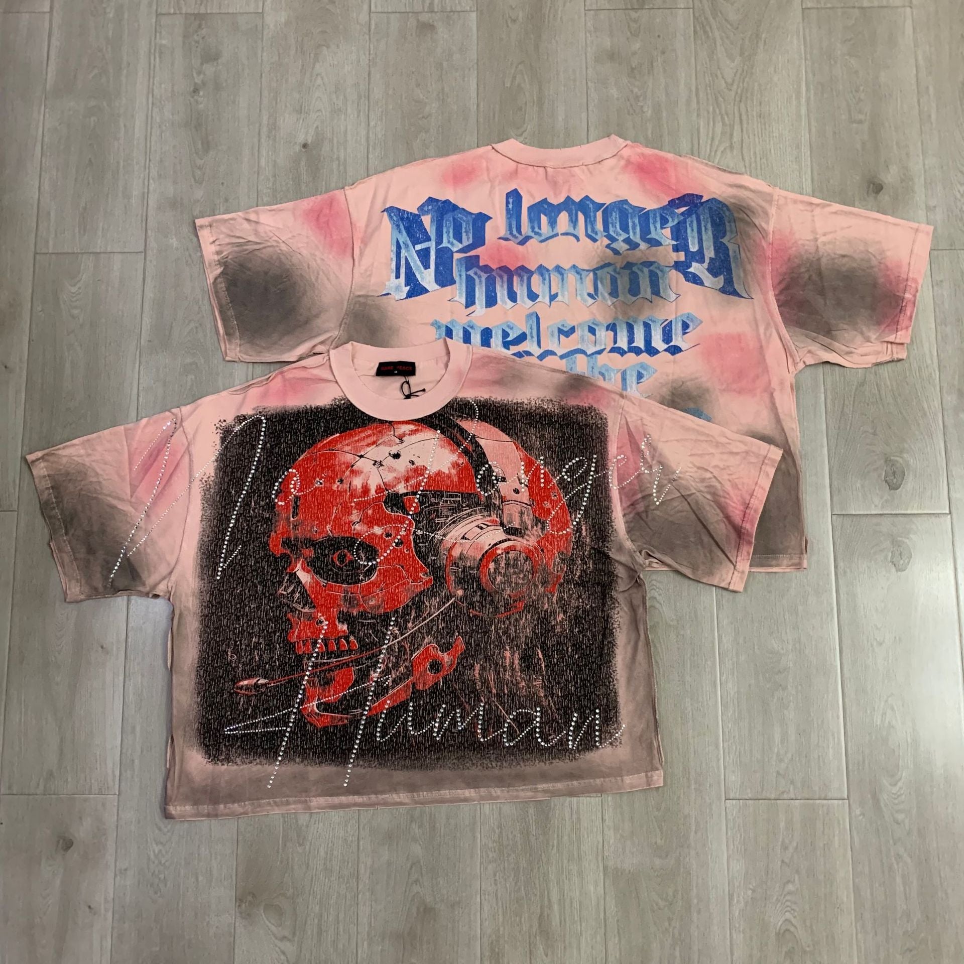 RARE PEACE Boxy Rhinestone T-Shirt Collection