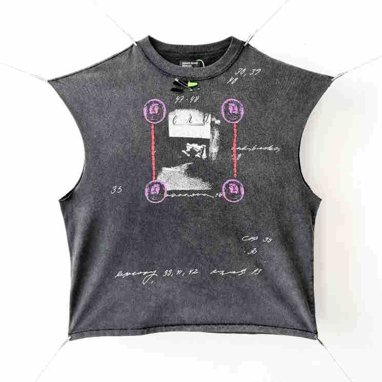 RRR & SAINT Washed Graphic Sleeveless Tee