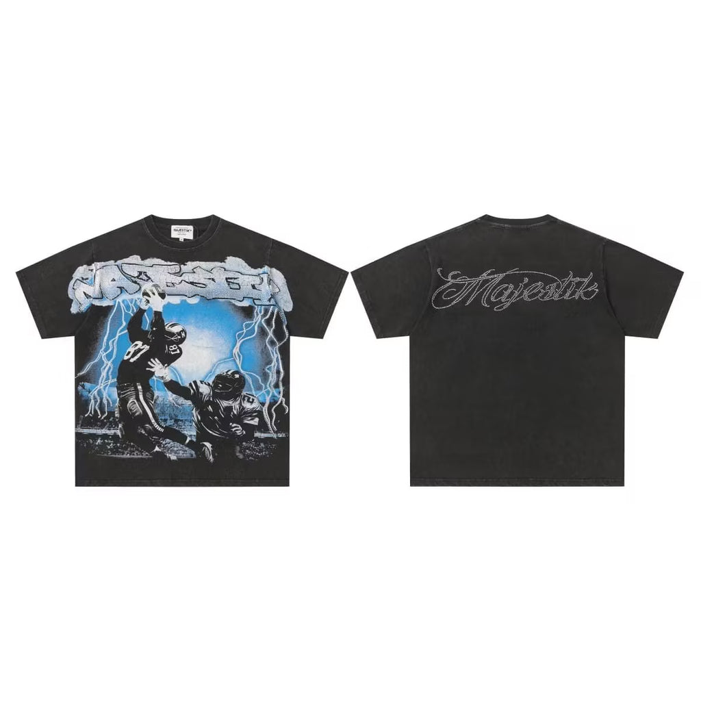 MAJESTIK Washed Rhinestone T-Shirt Collection