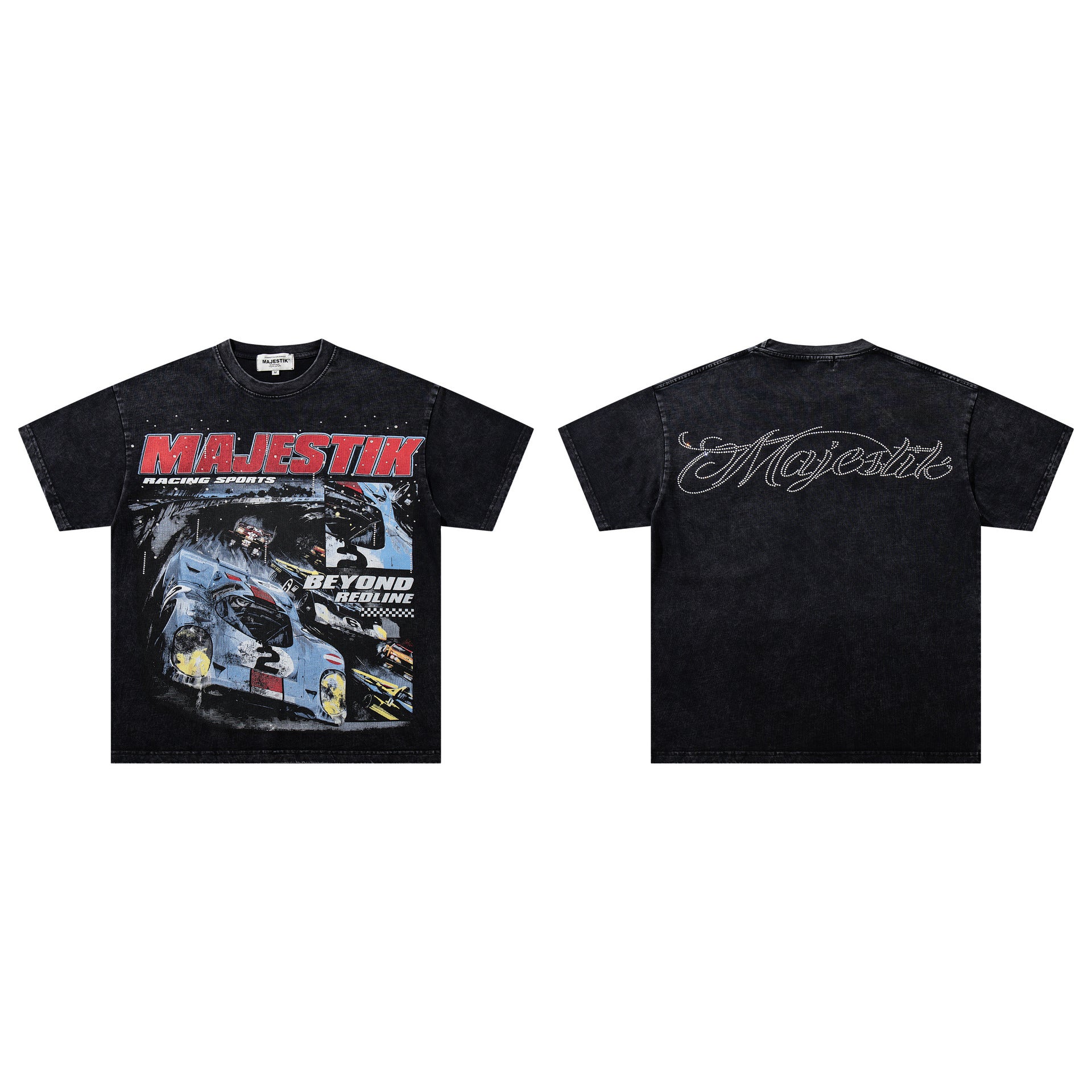 MAJESTIK Washed Rhinestone T-Shirt Collection