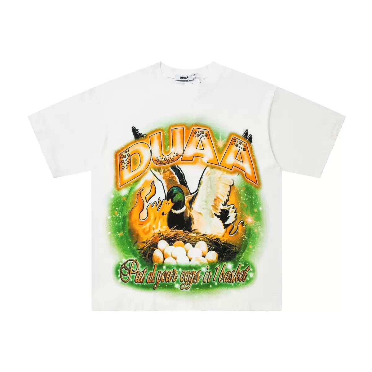 DUAA 2026SS Distressed Rhinestone Tee