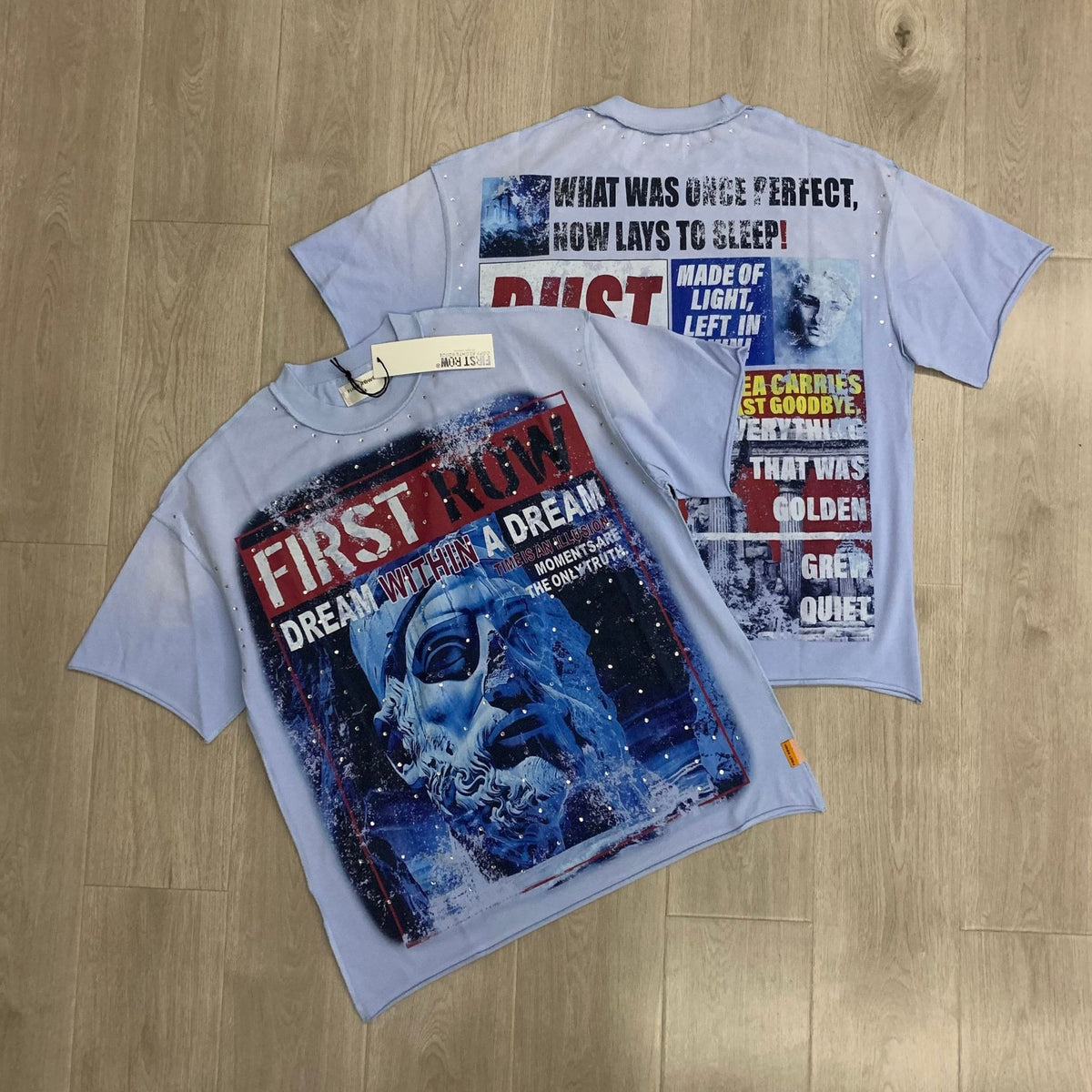 FIRSTROW Washed Rhinestone T-Shirt Collection