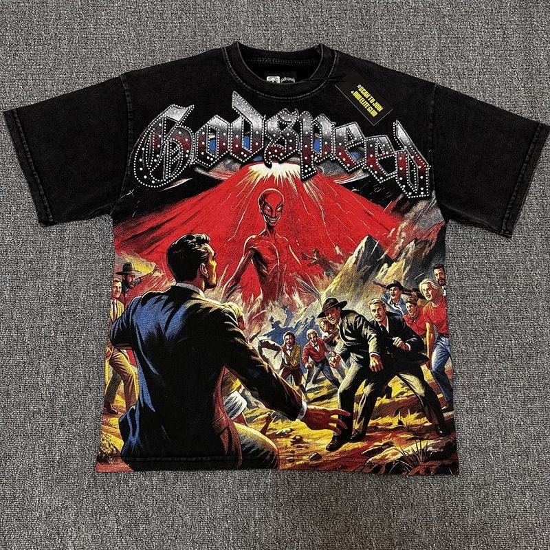 GODSPEED 2026 Rhinestone Graphic T-Shirt Collection