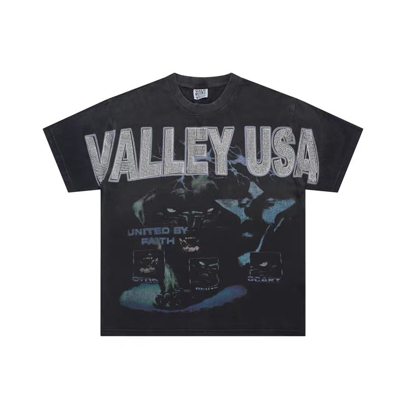Vale Lives Forever Distressed Rhinestone T-Shirt Collection