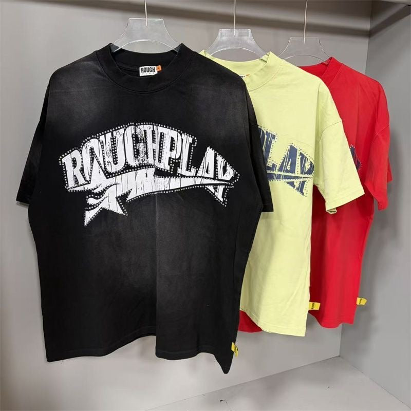RoughPlay Rhinestone Streetwear T-Shirt