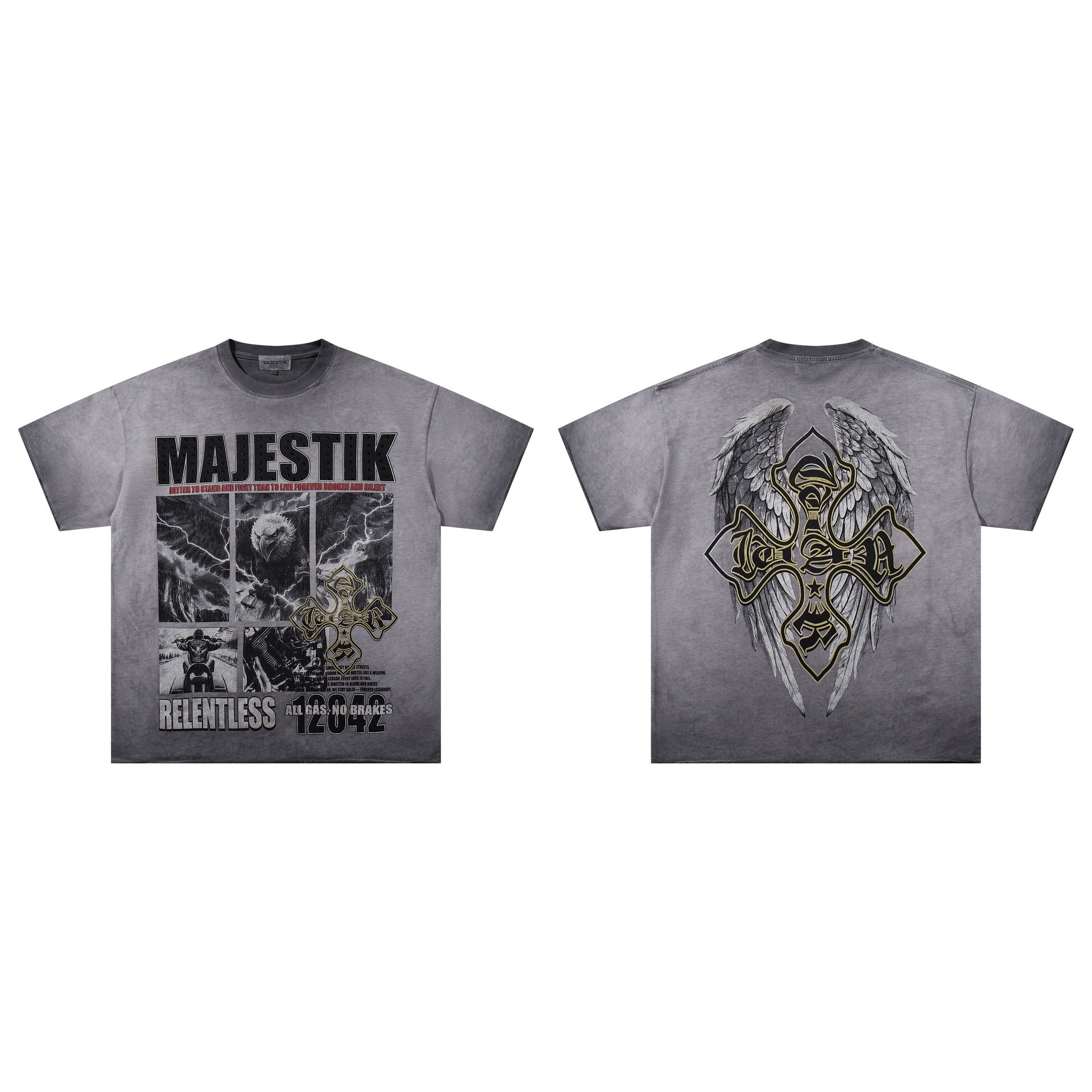 MAJESTIK Washed Rhinestone T-Shirt Collection
