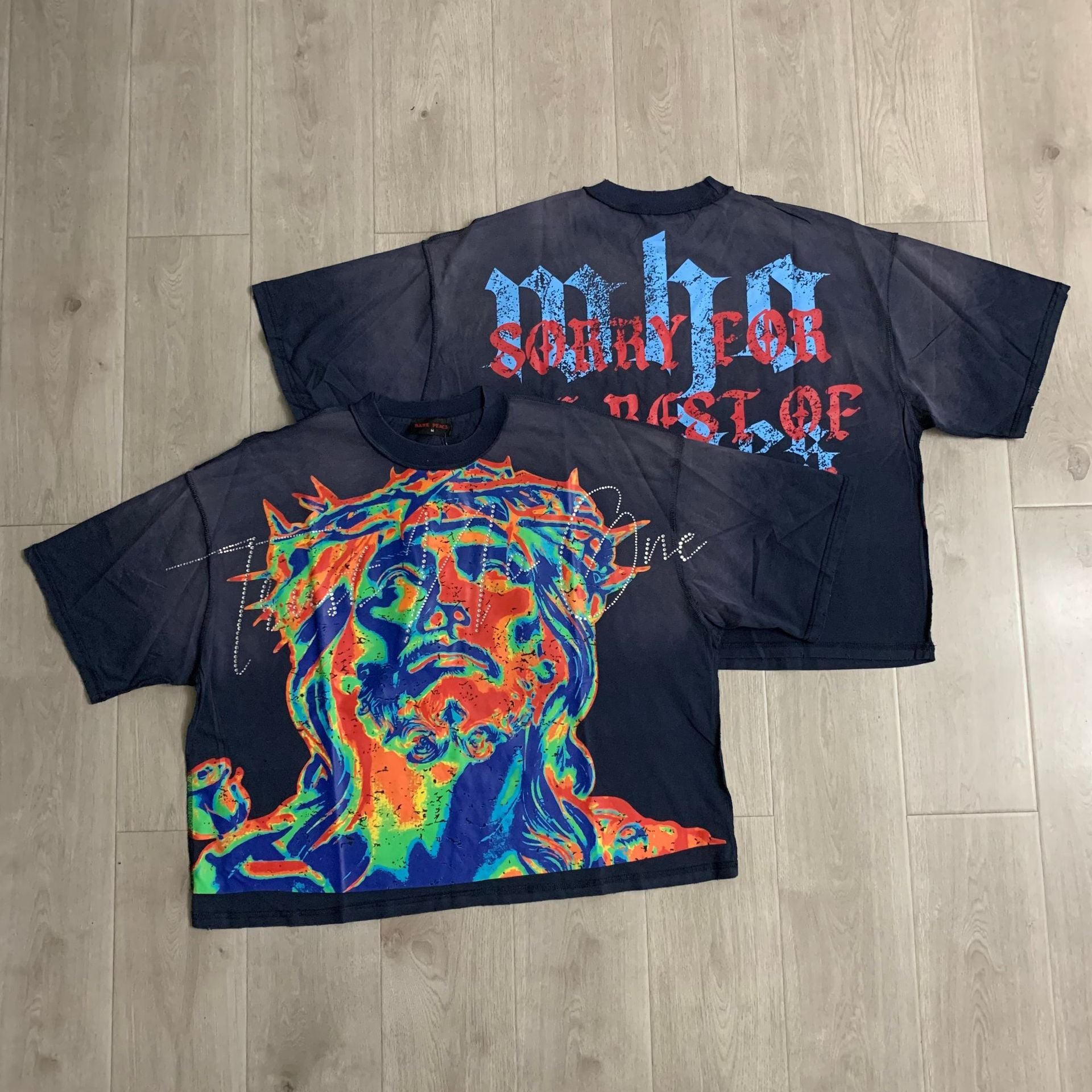 RARE PEACE Boxy Rhinestone T-Shirt Collection