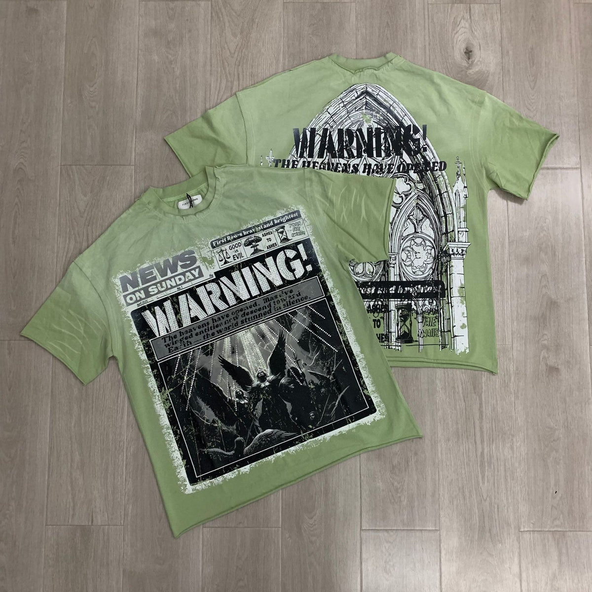 FIRSTROW Washed Rhinestone T-Shirt Collection
