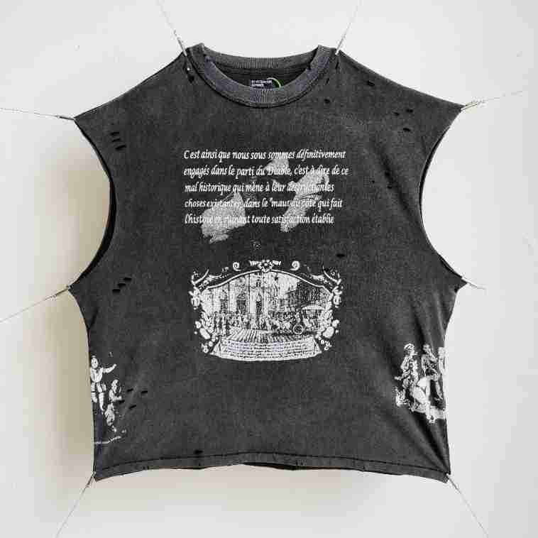 RRR & SAINT Washed Graphic Sleeveless Tee