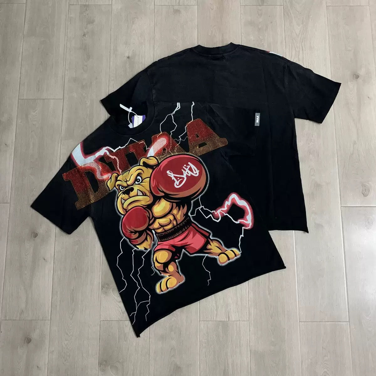 DUAA 2026SS Distressed Rhinestone Tee