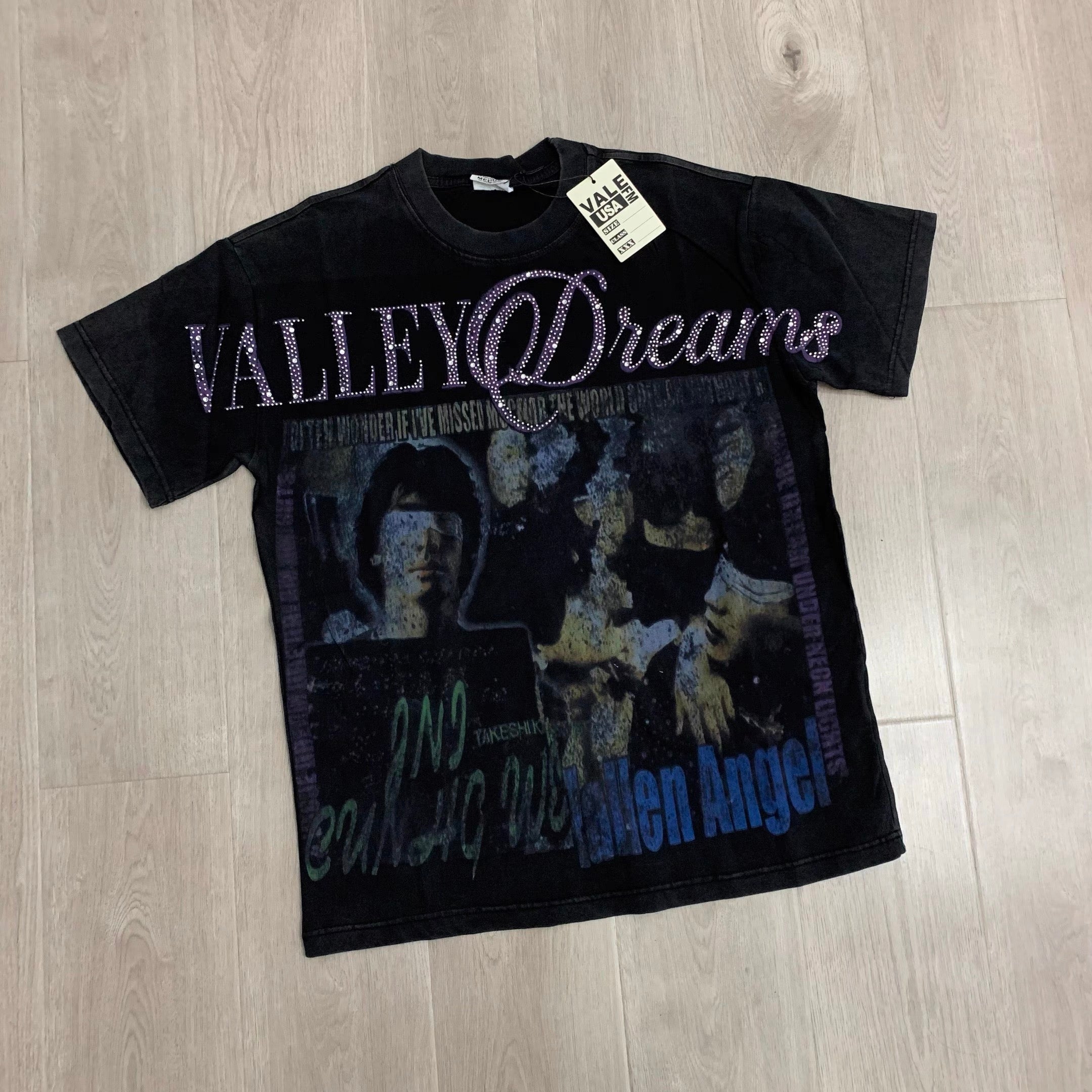 Vale Lives Forever Distressed Rhinestone T-Shirt Collection