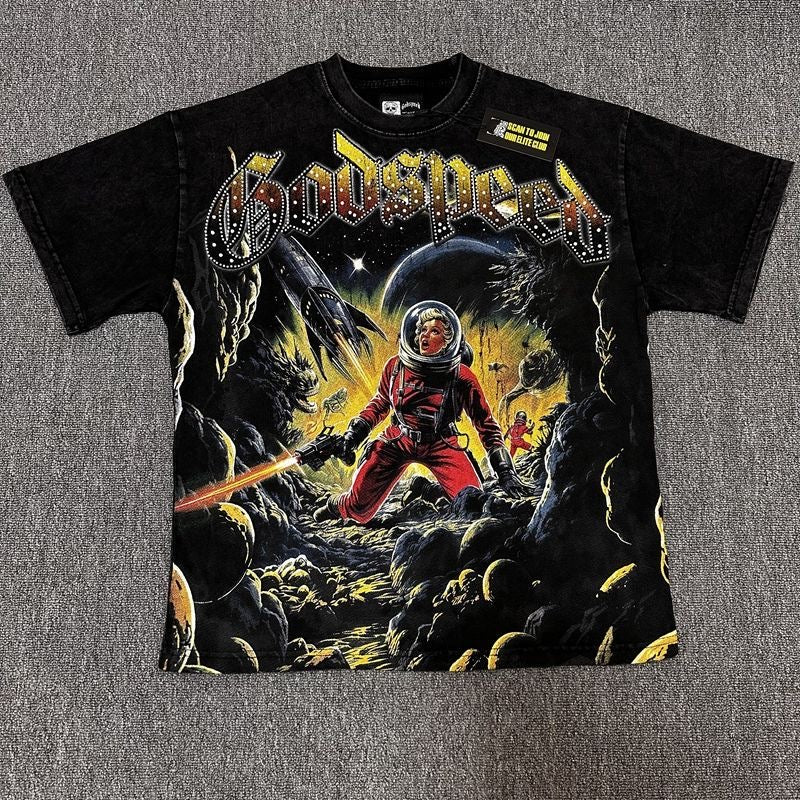 GODSPEED 2026 Rhinestone Graphic T-Shirt Collection