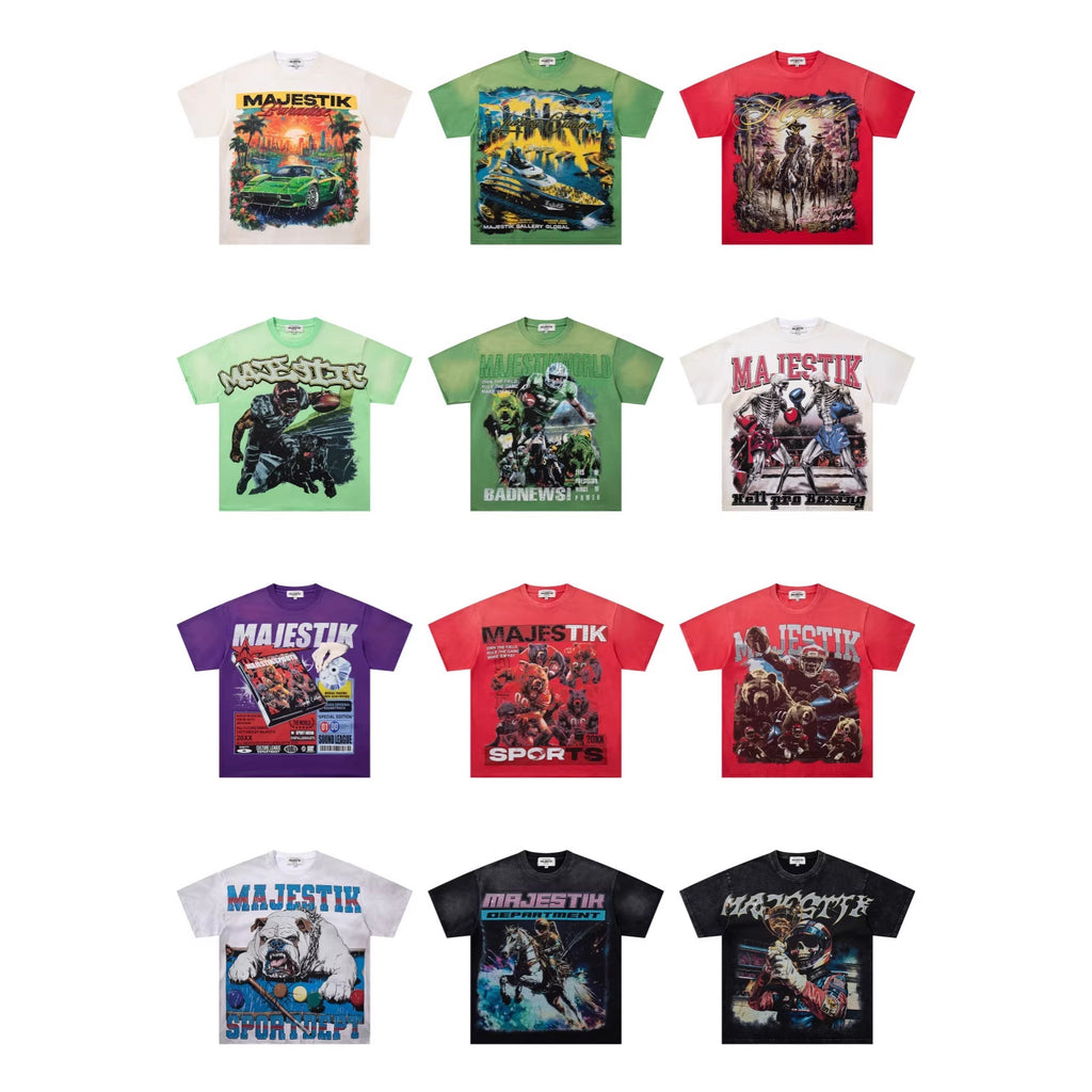 MAJESTIK Washed Rhinestone T-Shirt Collection