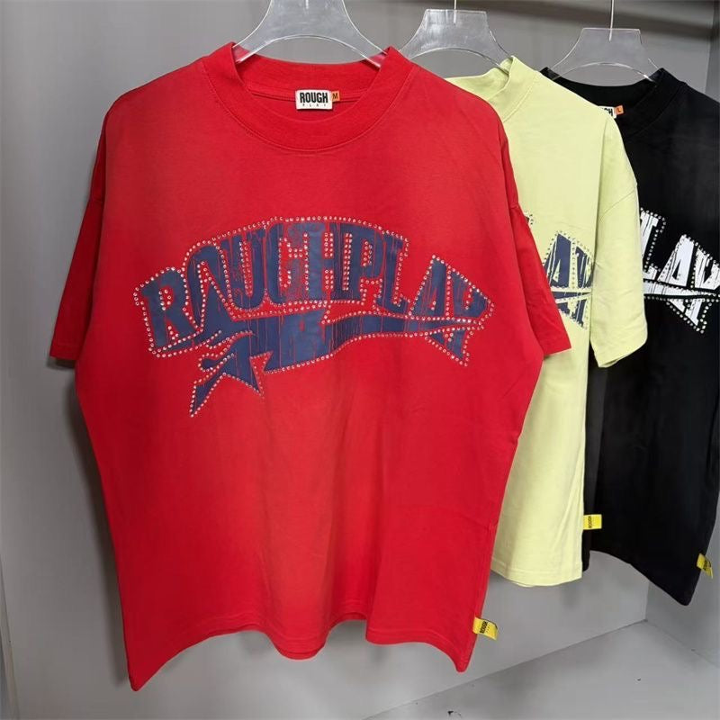 RoughPlay Rhinestone Streetwear T-Shirt
