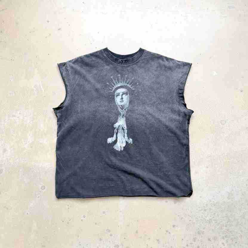 RRR & SAINT Washed Graphic Sleeveless Tee