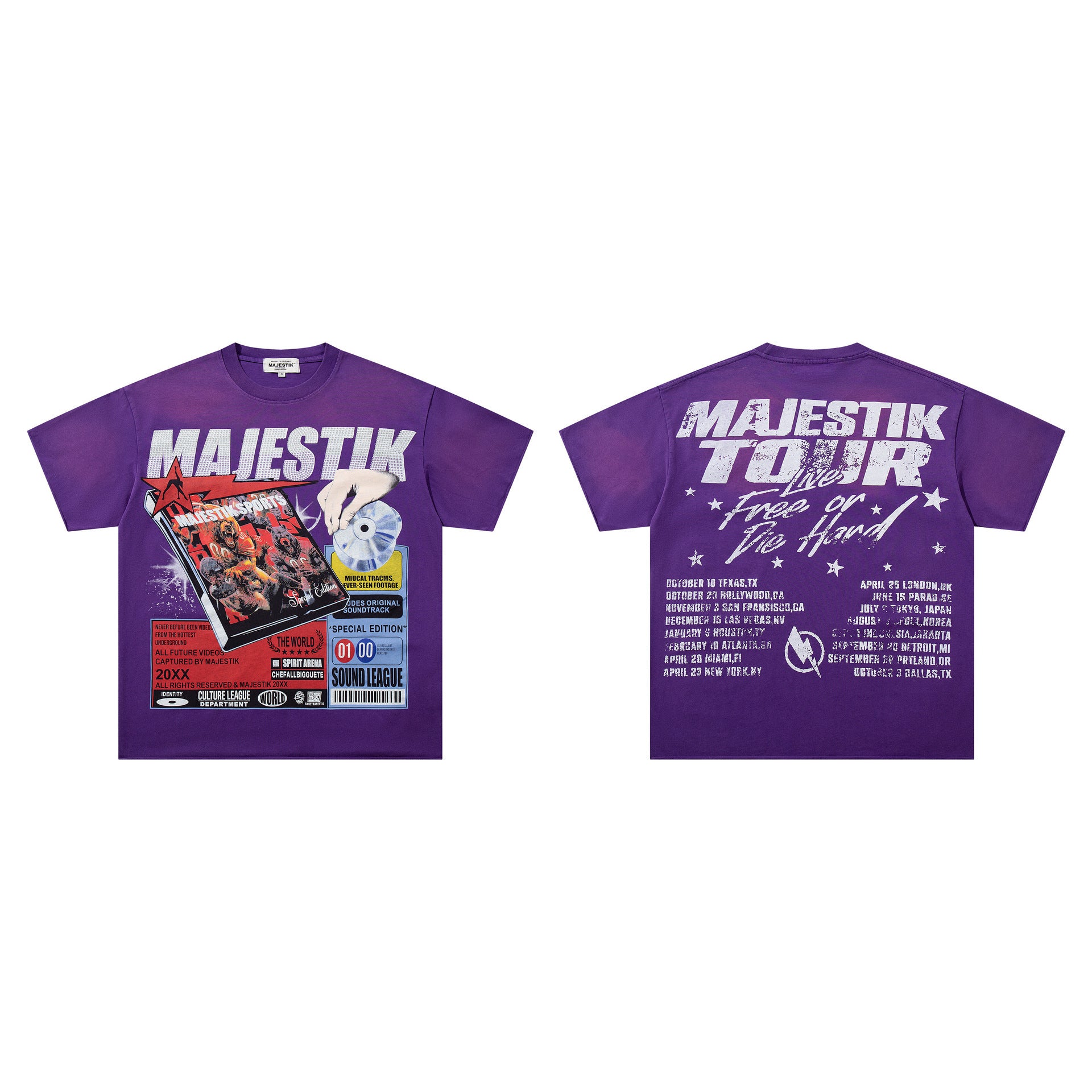 MAJESTIK Washed Rhinestone T-Shirt Collection