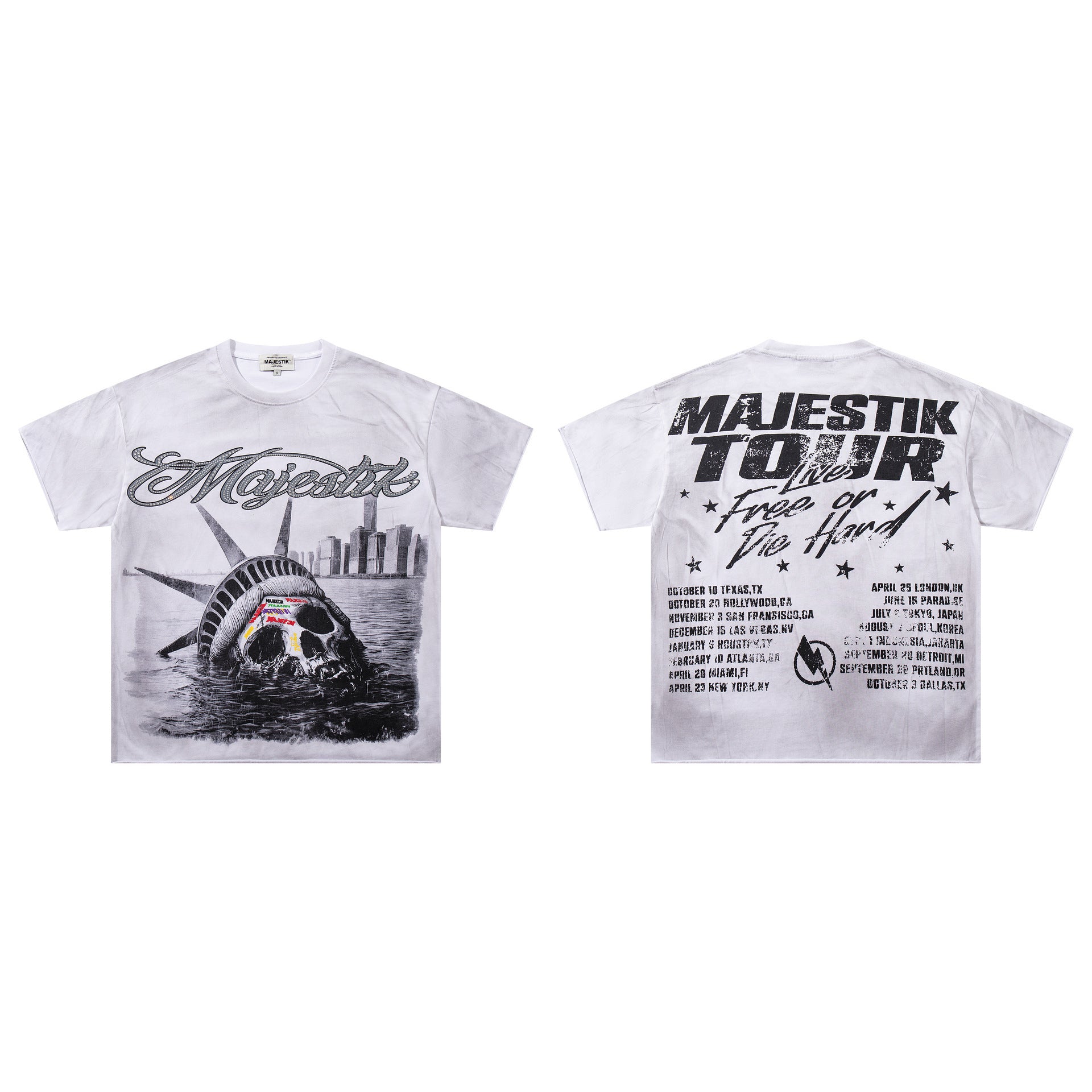 MAJESTIK Washed Rhinestone T-Shirt Collection