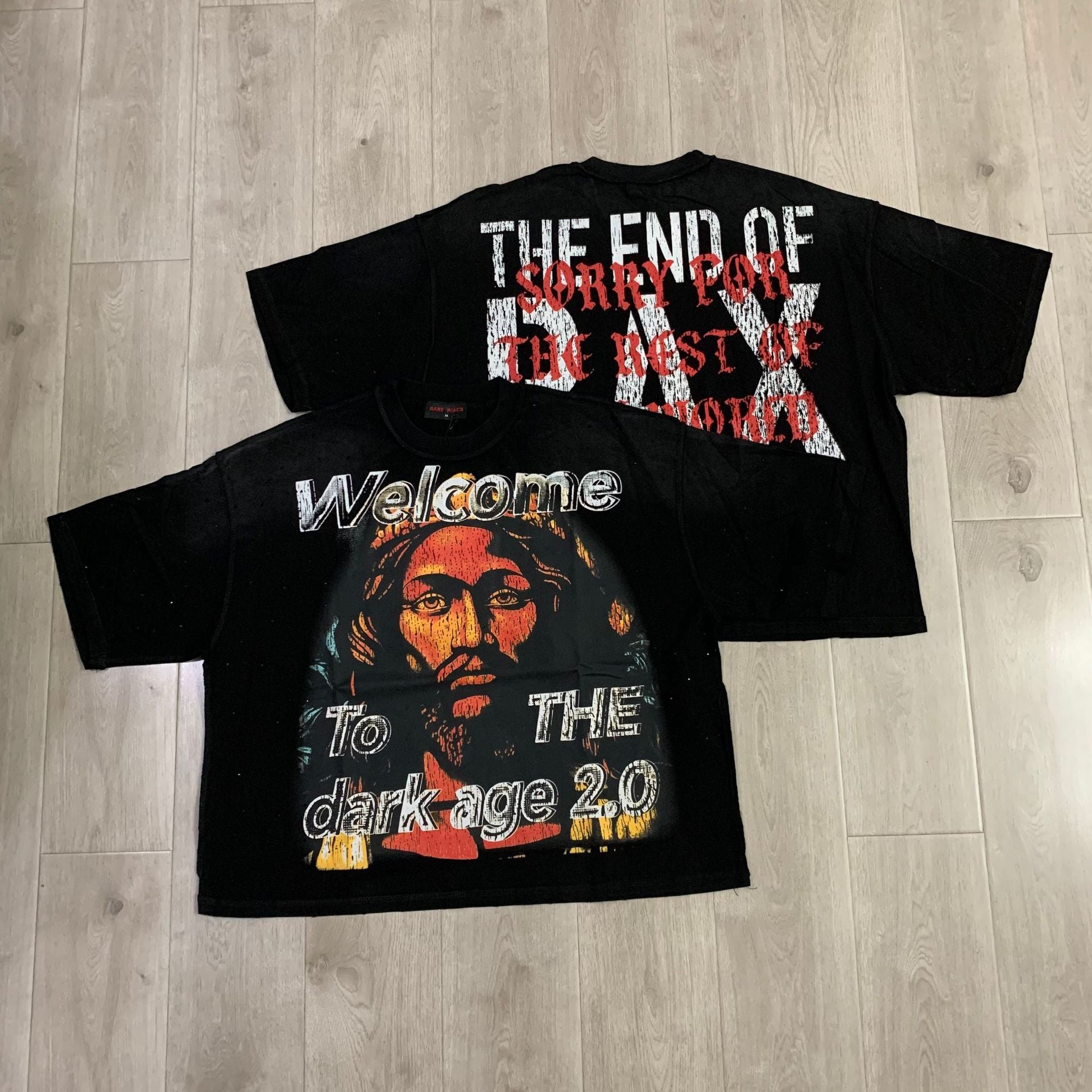 RARE PEACE Boxy Rhinestone T-Shirt Collection