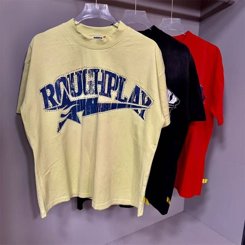 RoughPlay Rhinestone Streetwear T-Shirt