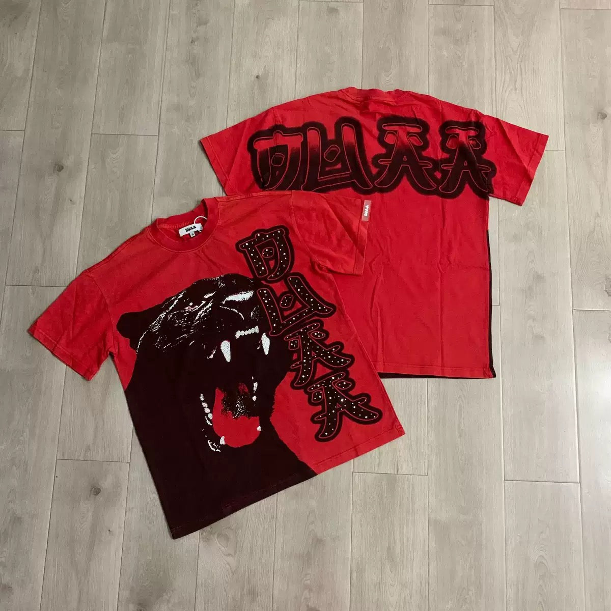DUAA 2026SS Distressed Rhinestone Tee